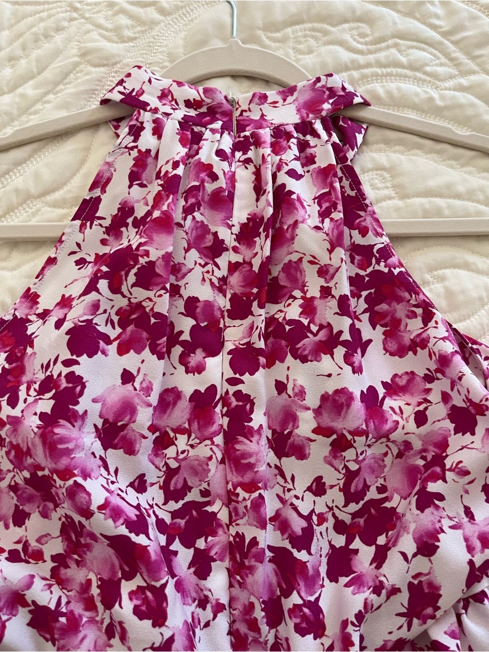 Melonie Halter Floral Maxi Dress in Fuchsia Pink - Picture 8 of 8